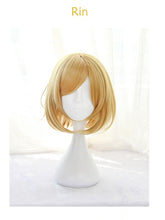 Load image into Gallery viewer, THE IDOLM CINDERELLA GIRLS Yumemi Riamu Cosplay Wig Women Short Straight Synthetic Anime Game Cos Wig Pink Gradient Green