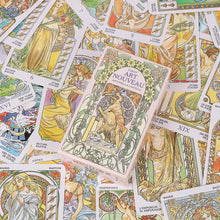 Load image into Gallery viewer, Tarot Art Nouveau Tarot Card Prophecy Fate Divination Deck Family Party Board Game Card Beginners Cards Fortune Telling Game