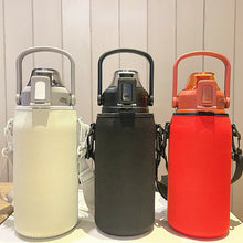 Load image into Gallery viewer, Termos Themo Water Bottle Tumbler Cup Thermal Drinks Stainless Steel Cold and Hot Large Capacity With Straw Children's Thermos
