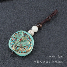 Load image into Gallery viewer, Tibetan Buddha Pendant Keychain Keyring Om Ohm Aum Buddhist Mantra Sign Yoga Charm Car Key Chain For Women Nepal Ethnic Jewelry