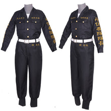 Load image into Gallery viewer, Tokyo Revengers Mikey Sano Manjiro Cosplay Costume Tokyo Manji Gang Uniform Black Cloak Halloween Party Suit NEW