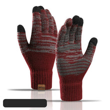 Load image into Gallery viewer, Touch Screen Gloves for Winter Wool Knitted Men's Gloves Female Warm Mitten Outdoor Driving Cold-proof Glove Guantes Mitt