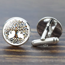 Load image into Gallery viewer, Tree of Life Cufflinks for Men Best Man Cufflinks Set Cufflinks Wedding Life Tree Suit Shirt Cuff Links Men Accessories
