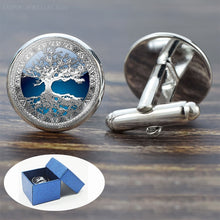 Load image into Gallery viewer, Tree of Life Cufflinks for Men Best Man Cufflinks Set Cufflinks Wedding Life Tree Suit Shirt Cuff Links Men Accessories