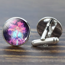Load image into Gallery viewer, Tree of Life Cufflinks for Men Best Man Cufflinks Set Cufflinks Wedding Life Tree Suit Shirt Cuff Links Men Accessories