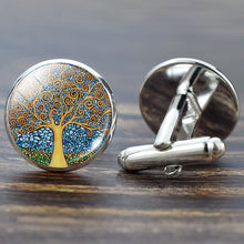 Load image into Gallery viewer, Tree of Life Cufflinks for Men Best Man Cufflinks Set Cufflinks Wedding Life Tree Suit Shirt Cuff Links Men Accessories