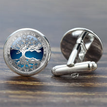 Load image into Gallery viewer, Tree of Life Cufflinks for Men Best Man Cufflinks Set Cufflinks Wedding Life Tree Suit Shirt Cuff Links Men Accessories