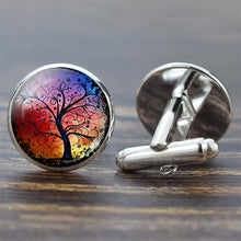 Load image into Gallery viewer, Tree of Life Cufflinks for Men Best Man Cufflinks Set Cufflinks Wedding Life Tree Suit Shirt Cuff Links Men Accessories