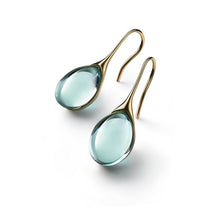 Load image into Gallery viewer, Trendy Women Earrings 4 Colors Delicate Gold Color Inlay Natural Stone Hook Dangle Earrings for Women Wedding Engagement Jewelry