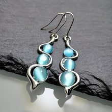 Load image into Gallery viewer, Trendy Women Earrings 4 Colors Delicate Gold Color Inlay Natural Stone Hook Dangle Earrings for Women Wedding Engagement Jewelry