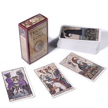 Load image into Gallery viewer, Trionfi della Luna Tarot 78 Card Deck with PDF Guidebook Fortune Telling Card Game Travel Cersion Reversed Chakra Planet Zodiac
