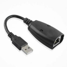 Load image into Gallery viewer, USB 2.0 Male To Female Cat6 Cat5 Cat5e 6 Rj45 LAN Ethernet Network Extender Extension Repeater Adapter Converter Cable
