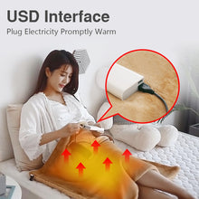 Load image into Gallery viewer, USB Electric Blanket Soft Thicker Heater Bed Warmer Machine Washable Thermostat Electric Heating Mat For Home Office 60*80cm