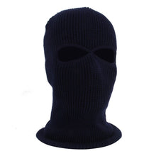 Load image into Gallery viewer, Unisex 2-Hole Knitted Ski Mask Balaclava Hat Winter Solid Color Full Face Cover Neck Gaiter Outdoor Windproof Beanie Cap