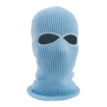 Load image into Gallery viewer, Unisex 2-Hole Knitted Ski Mask Balaclava Hat Winter Solid Color Full Face Cover Neck Gaiter Outdoor Windproof Beanie Cap