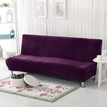 Load image into Gallery viewer, Universal Size Plush Sofa Bed Cover Armless Folding Seat Slipcover Stretch Covers Cheap Couch Protector Elastic Cover