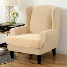 Load image into Gallery viewer, Waterproof Sloping Arm Back Chair Cover Elastic Armchair Wingback Wing Sofa Back Chair Cover Stretch Protector