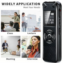 Load image into Gallery viewer, V91 Professional HD Digital Voice Recorder One-button Record Noise Reducation Dictaphone USB Rechargeable Big Capacity Recorder