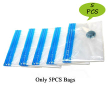 Load image into Gallery viewer, Vacuum Storage Bags For Clothes Pillows Bedding More Space Saver ZiplockBag Compression With Travel Hand Pump Triple Seal Zipper