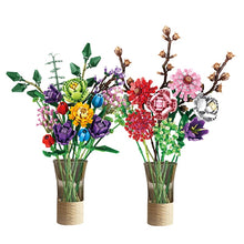 Load image into Gallery viewer, Valentine's Day Bouquet Building Blocks Home Furnishing Bonsai Plant Romantic Rose Flower Model DIY Assembled Brick Girl Gift