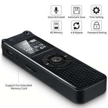 Load image into Gallery viewer, Vandlion Professional Smart Digital Voice Activated Recorder Portable HD Sound Audio Recording Dictaphone MP3 Recorder