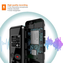 Load image into Gallery viewer, Vandlion V90 Digital Voice Activated Recorder Dictaphone Long Distance Audio Recording MP3 Player Noise Reduction WAV Record