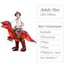 Load image into Gallery viewer, Velociraptor T REX Mascot Inflatable Costume For Kids Anime Halloween Costumes Dinosaur Birthday Gift For Party Cosplay Blow Up