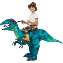 Load image into Gallery viewer, Velociraptor T REX Mascot Inflatable Costume For Kids Anime Halloween Costumes Dinosaur Birthday Gift For Party Cosplay Blow Up