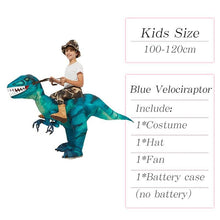 Load image into Gallery viewer, Velociraptor T REX Mascot Inflatable Costume For Kids Anime Halloween Costumes Dinosaur Birthday Gift For Party Cosplay Blow Up