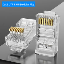 Load image into Gallery viewer, Connector Cat7/6/5e STP 8P8C Modular Ethernet Cable Head Plug Gold-plated for Network RJ 45 Crimper Connectors
