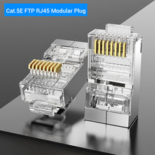 Load image into Gallery viewer, Connector Cat7/6/5e STP 8P8C Modular Ethernet Cable Head Plug Gold-plated for Network RJ 45 Crimper Connectors