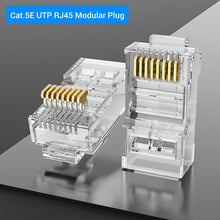 Load image into Gallery viewer, Connector Cat7/6/5e STP 8P8C Modular Ethernet Cable Head Plug Gold-plated for Network RJ 45 Crimper Connectors