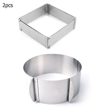 Load image into Gallery viewer, Adjustable Mousse Ring Round Mold Border Paste Film Kitchen Accessory DIY Baking Cake Tools Dessert Decoration