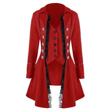 Load image into Gallery viewer, Victorian Women Steampunk Vintage Cosplay Costumes Elegant Party Lace Trench Jackets Slim Vests Coats Stage Gothic Retro Clothes