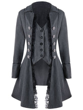 Load image into Gallery viewer, Victorian Women Steampunk Vintage Cosplay Costumes Elegant Party Lace Trench Jackets Slim Vests Coats Stage Gothic Retro Clothes