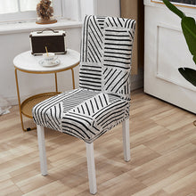 Load image into Gallery viewer, Square lattice printed stretch chair cover for dining room office banquet chair protector elastic material armchair cover