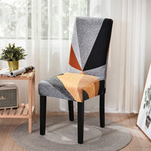 Load image into Gallery viewer, Square lattice printed stretch chair cover for dining room office banquet chair protector elastic material armchair cover