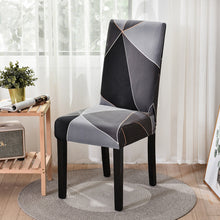 Load image into Gallery viewer, Square lattice printed stretch chair cover for dining room office banquet chair protector elastic material armchair cover