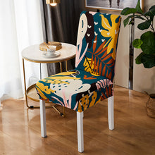 Load image into Gallery viewer, Square lattice printed stretch chair cover for dining room office banquet chair protector elastic material armchair cover