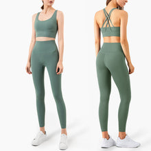 Load image into Gallery viewer, Yoga Set Leggings And Tops Fitness Sports Suits Gym Clothing For Women