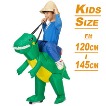 Load image into Gallery viewer, Anime Inflatable Costume Green Alien Adult Kids Funny Blow Up Suit Party Fancy Dress Party Cosplay Halloween Costume