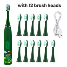Load image into Gallery viewer, For Children Electric Toothbrush Cartoon Pattern Kids with Replace The Toothbrush Head Ultrasonic Electric Toothbrush