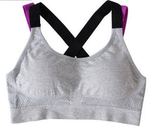 Load image into Gallery viewer, Yoga Bra breathable quick dry Top Shockproof Cross Back Gym Running Bra
