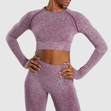 Load image into Gallery viewer, Yoga Set Gym Clothing Fitness Leggings+Cropped Shirts Sport Suit Women