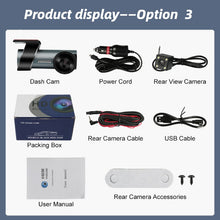 Load image into Gallery viewer, WIFI Dual Car Dash Camera Dash Cam For Car Driving Recorder Auto DVR Dashboard Camera Front And Rear View Vehicle Digital Video