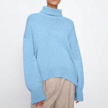 Load image into Gallery viewer, Cashmere Elegant Turtle Neck Women Sweater Soft Knitted Basic Pullovers O Neck Loose Warm Female Knitwear Jumper
