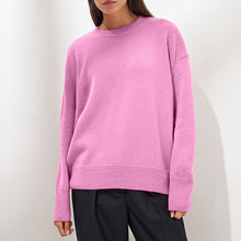 Load image into Gallery viewer, Cashmere Elegant Women Sweater Oversized Knitted Basic Pullovers O Neck Loose Soft Female Knitwear Jumper