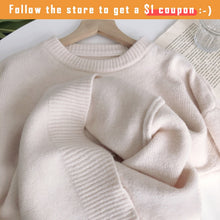 Load image into Gallery viewer, Cashmere Elegant Women Sweater Oversized Knitted Basic Pullovers O Neck Loose Soft Female Knitwear Jumper