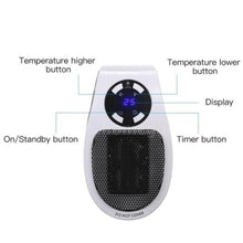 Load image into Gallery viewer, Wall-Outlet Mini Electric Air Heater Powerful Warm Blower Fast Heater Fan Stove Radiator Room Warmer