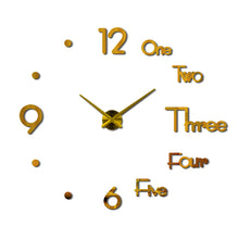 Load image into Gallery viewer, Wall Clock Metal Home Decoration Acrylic Mirror Stickers Modern Needle